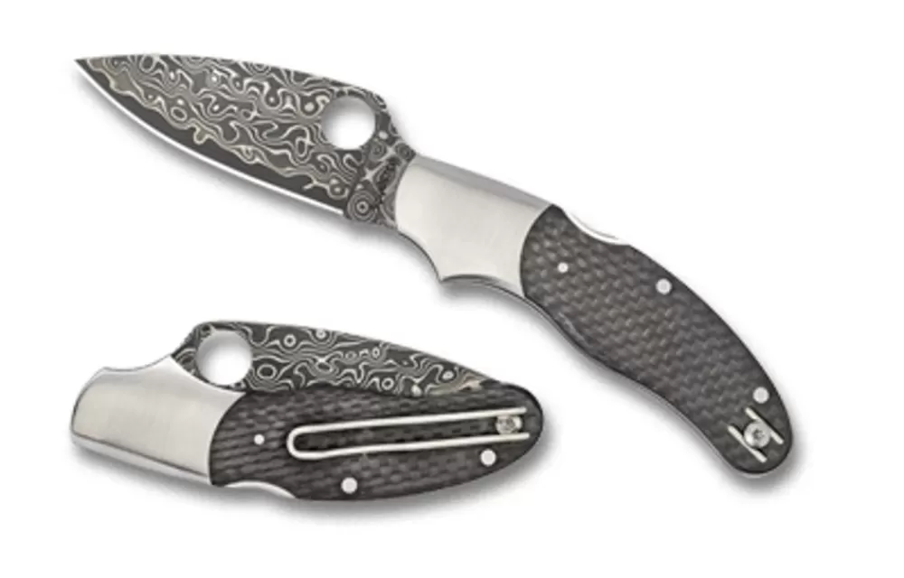 Spyderco Caly™3 Damascus Carbon Fiber Sprint Run™* Archived Products