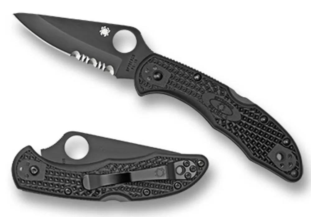 Spyderco Delica® 4 Frn Black/Black Blade* Clipit