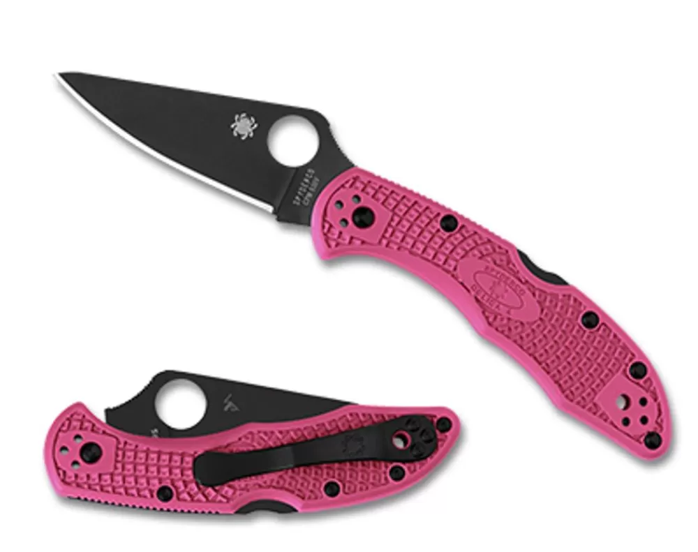 Spyderco Delica® 4 Frn Pink Black Blade* Clipit