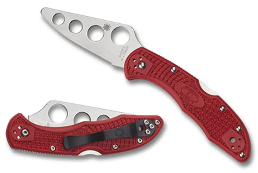 Spyderco Delica® 4 Frn Red Trainer* Clipit