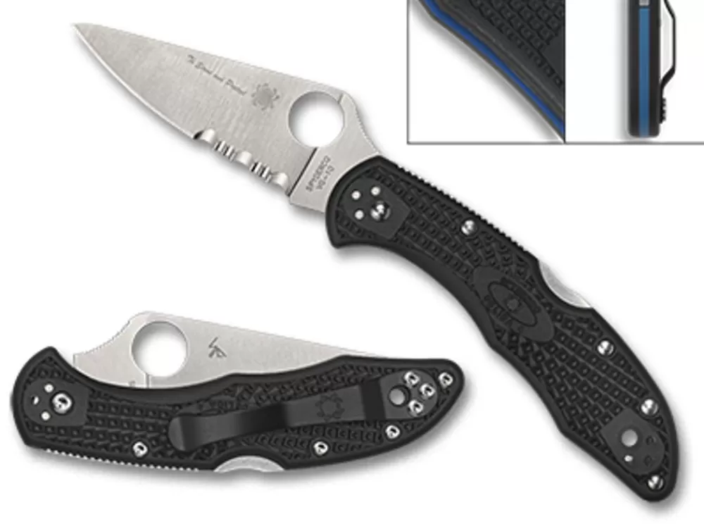 Spyderco Delica® 4 Lightweight Thin Blue Line* Clipit