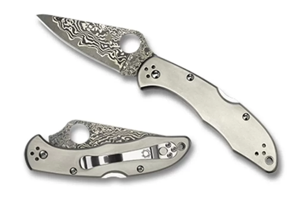 Spyderco Delica® 4 Ti/Damascus* Clipit