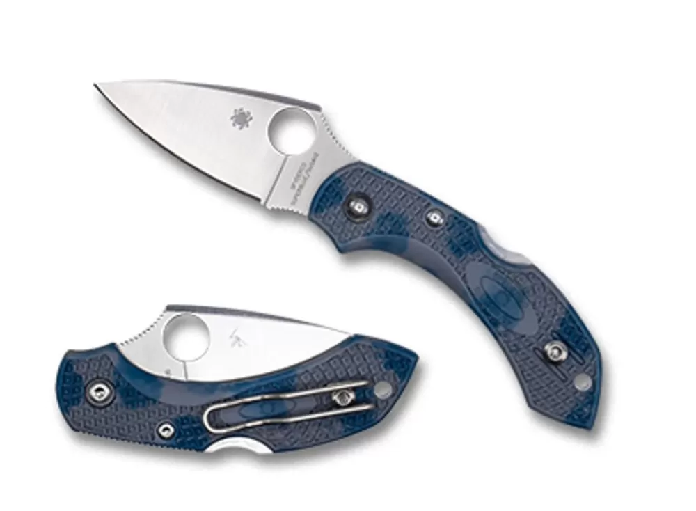 Spyderco Dragonfly™ 2 Gray-Blue Zome Super Blue Lightweight Sprint Run™* Clipit