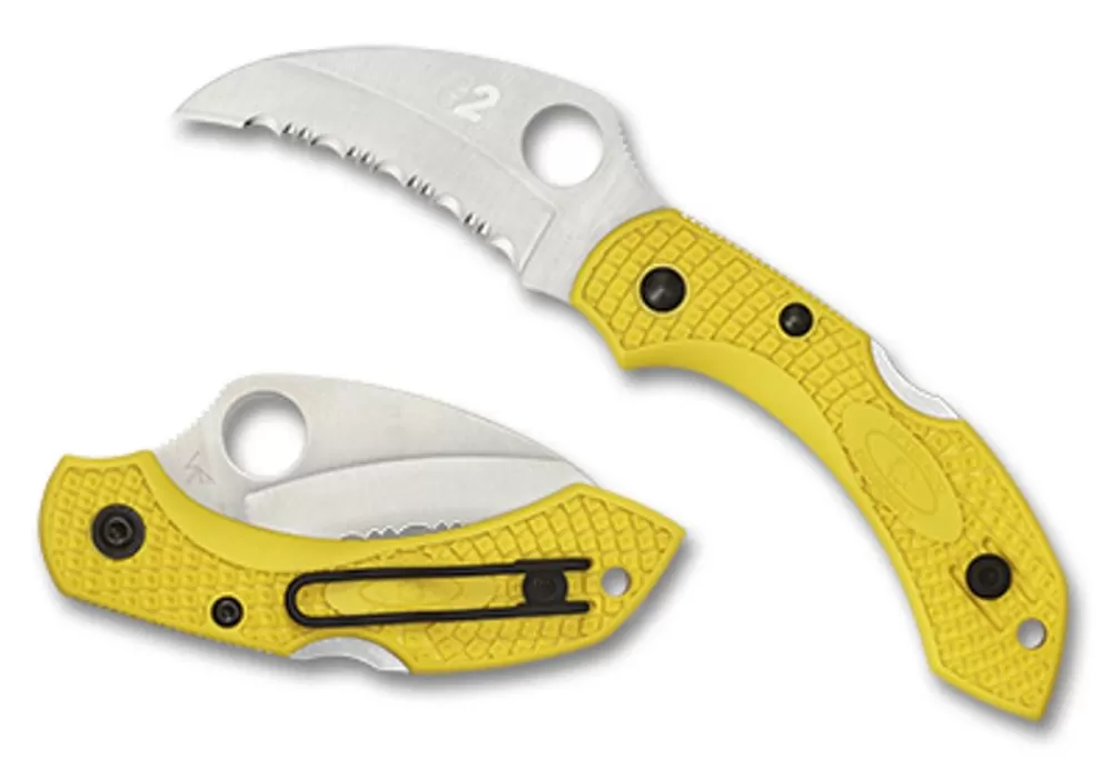 Spyderco Dragonfly™ 2 Salt® Frn Yellow Hawkbill* Clipit