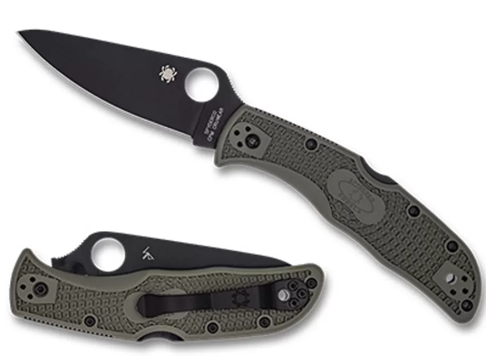 Spyderco Endela® Od Green Frn Cpm Cru-Wear Black Blade Exclusive* Exclusives