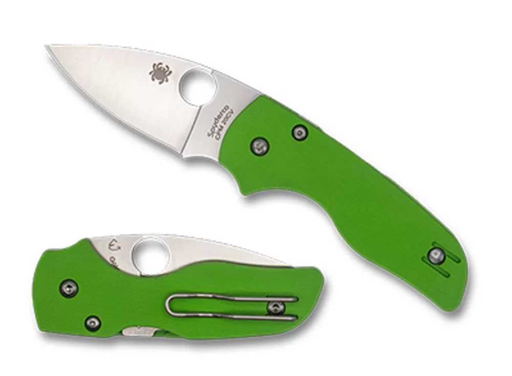 Spyderco Lil' Native® Neon Green G-10 Cpm 20Cv Exclusive* Exclusives