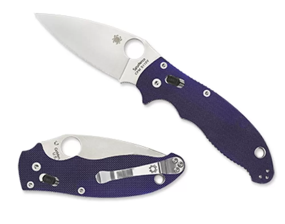 Spyderco Manix® 2 Dark Blue G-10 Cpm S110V* Clipit