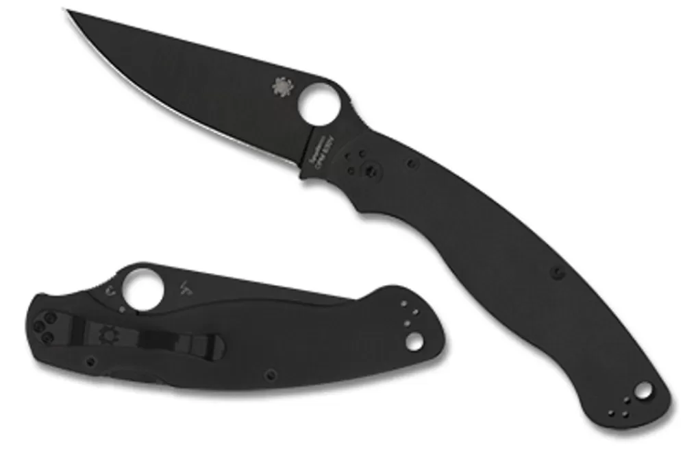 Spyderco Military™ 2 Black G-10 Black Blade* Clipit