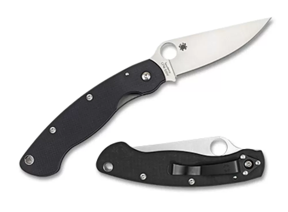 Spyderco Military™ Model G-10 Black Left Hand* Clipit