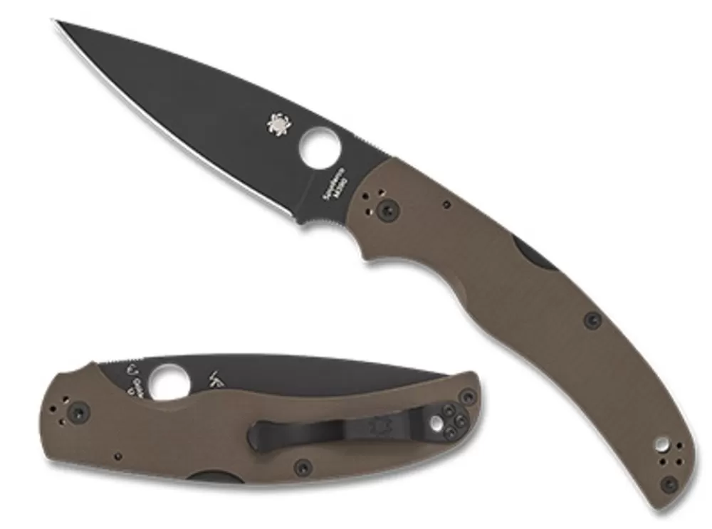 Spyderco Native Chief™ Brown G-10 M390 Black Blade Sprint Run* Clipit