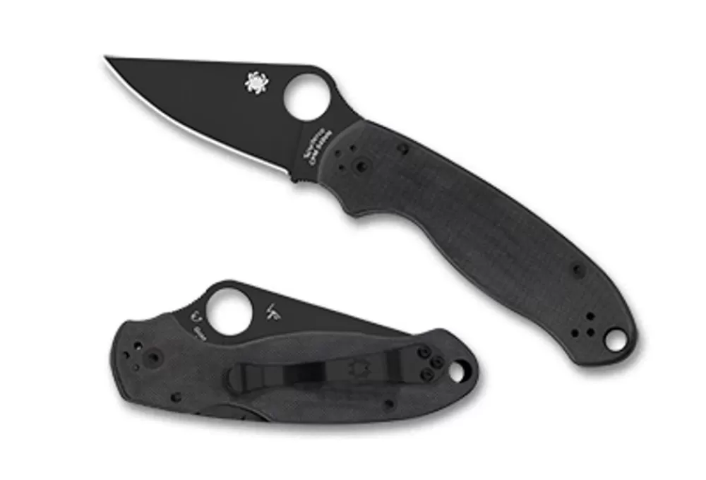 Spyderco Para® 3 G-10 Black/Black Blade* Clipit