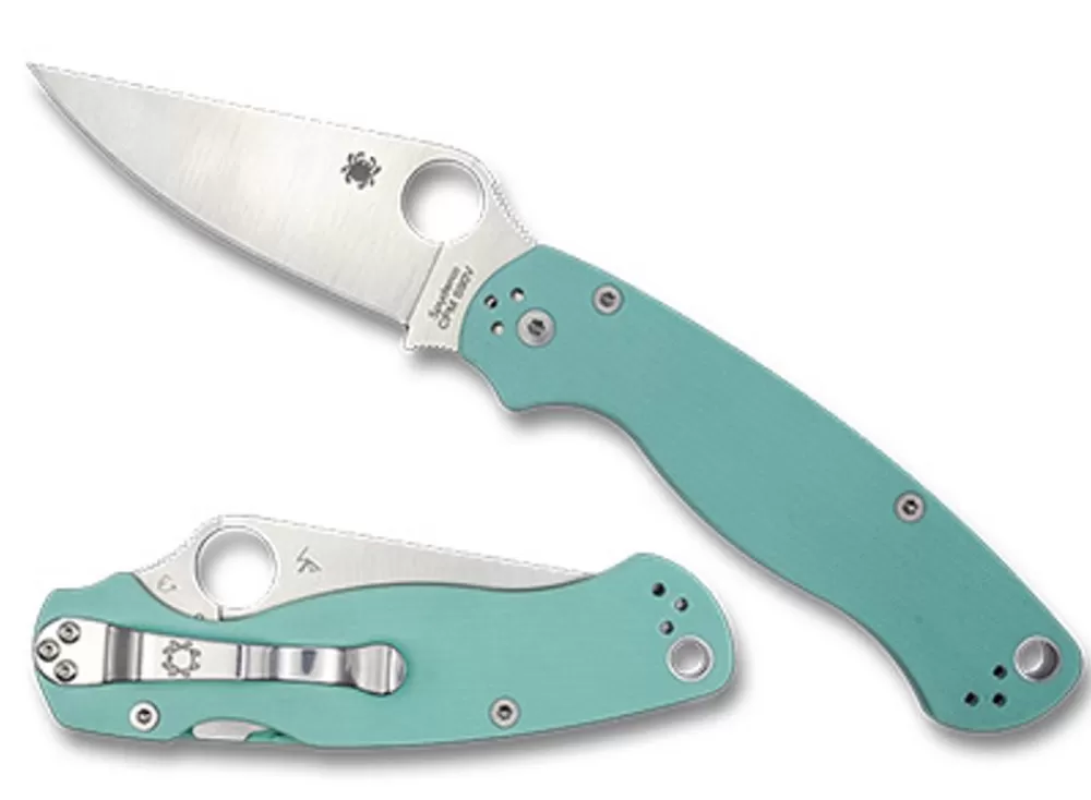 Spyderco Para Military® 2 Teal G-10 Cpm S90V Exclusive* Exclusives