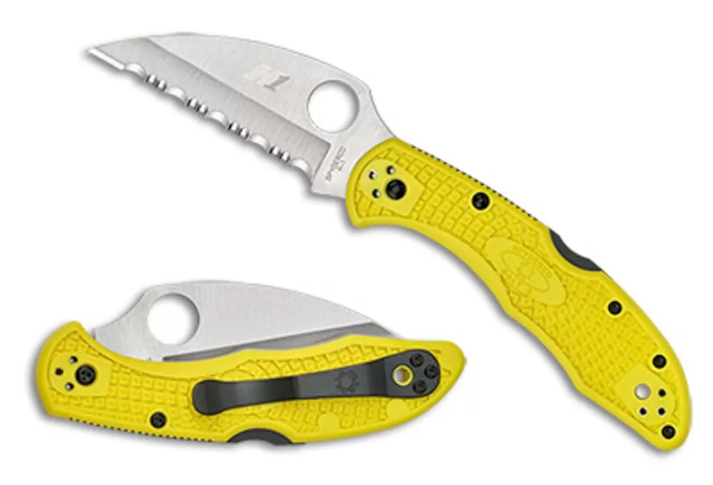 Spyderco Salt® 2 Frn Yellow Wharncliffe Spyderedge* Clipit