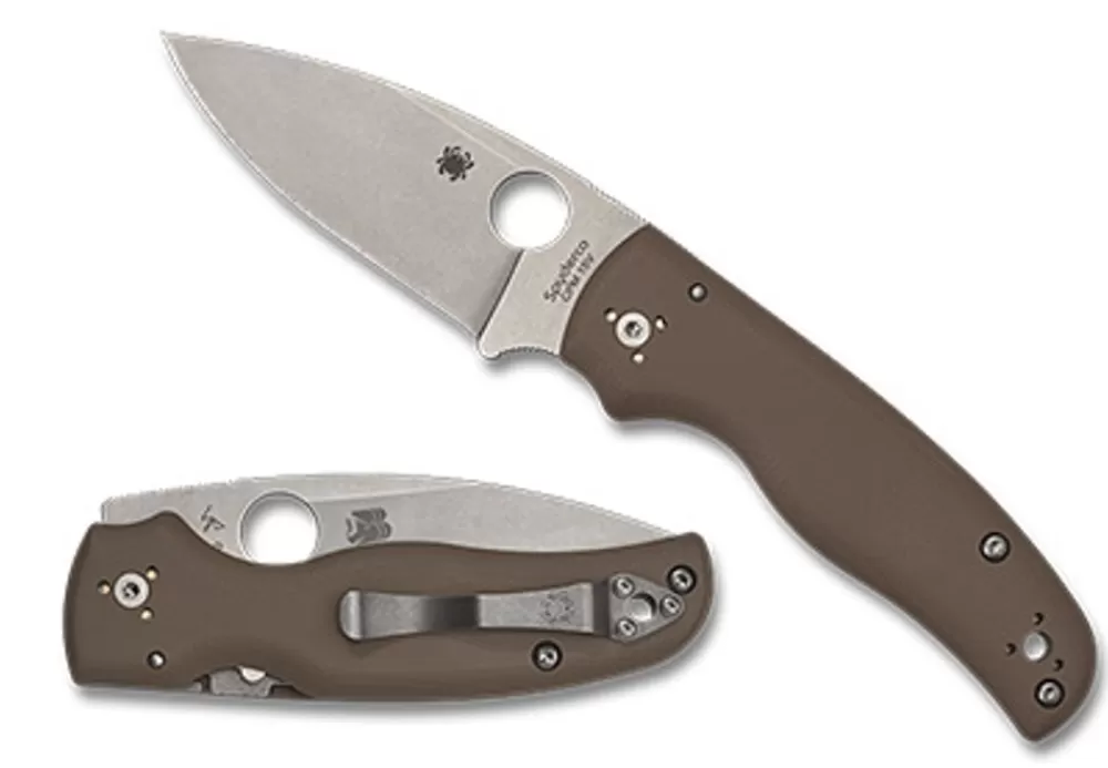 Spyderco Shaman® Brown G-10 Cpm® 15V® Sprint Run™* Archived Products