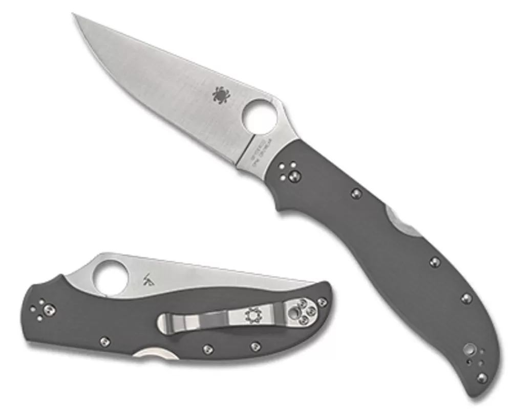 Spyderco Stretch™ 2 Xl Gray G-10 Cpm® Cru-Wear* Clipit